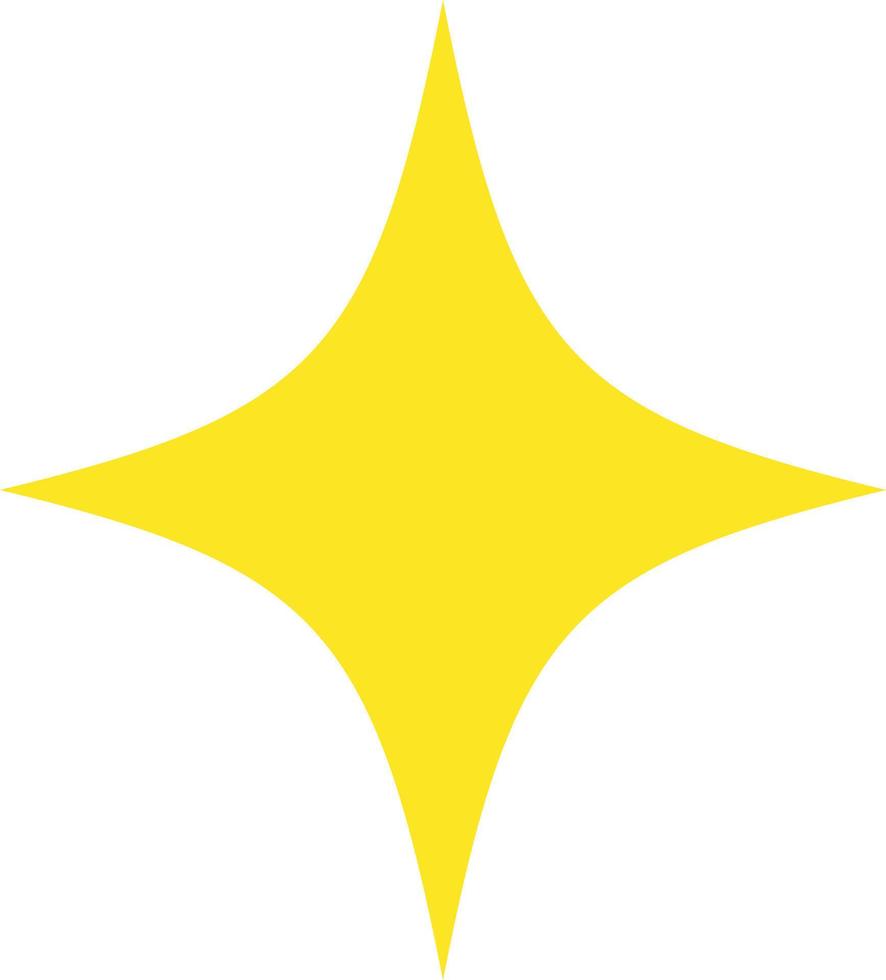 décoration de noël étoile jaune vif. vecteur