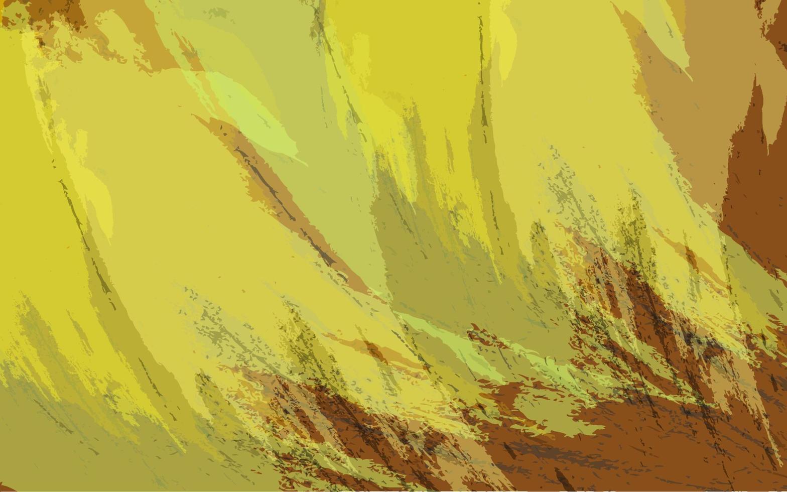 Pinceau abstrait texture grunge gris marron et fond jaune vecteur