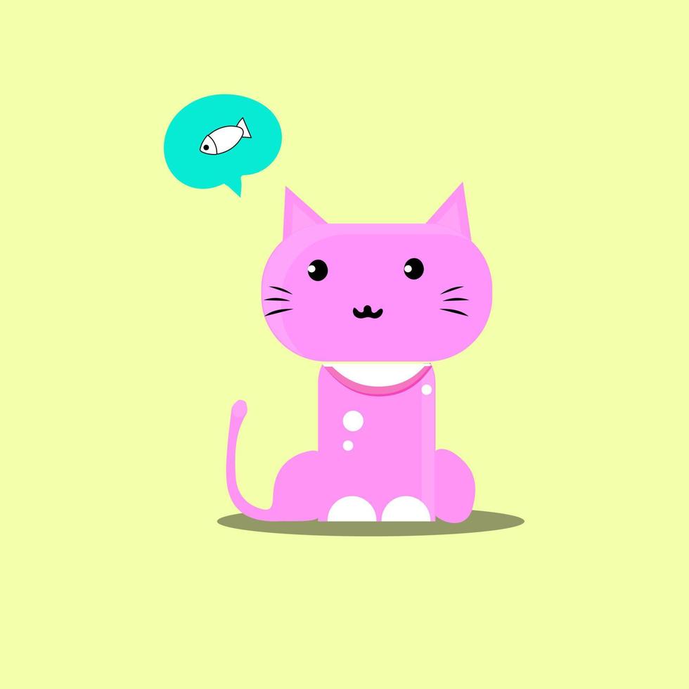chat de caractère illustration vectorielle dormir. illustration vectorielle de chat mignon kitty sertie de différentes races de chats, de jouets et de nourriture. dessiner le style doodle. vecteur