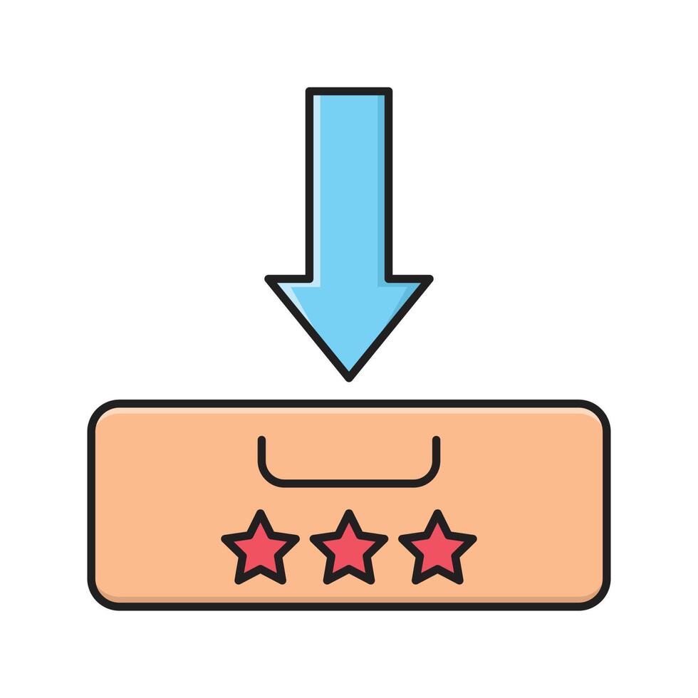 tiroir évaluation vecteur illustration sur une background.premium qualité symboles.vecteur Icônes pour concept et graphique conception.