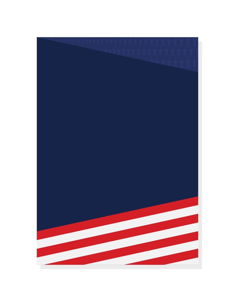 affiche de fête nationale américaine ou modèle de conception de couverture. approprié pour être placé sur du contenu avec ce thème vecteur