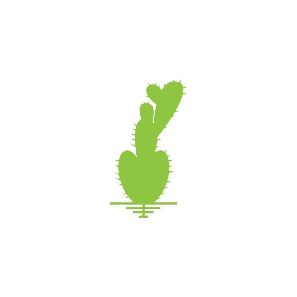 vecteur de conception de logo de cactus