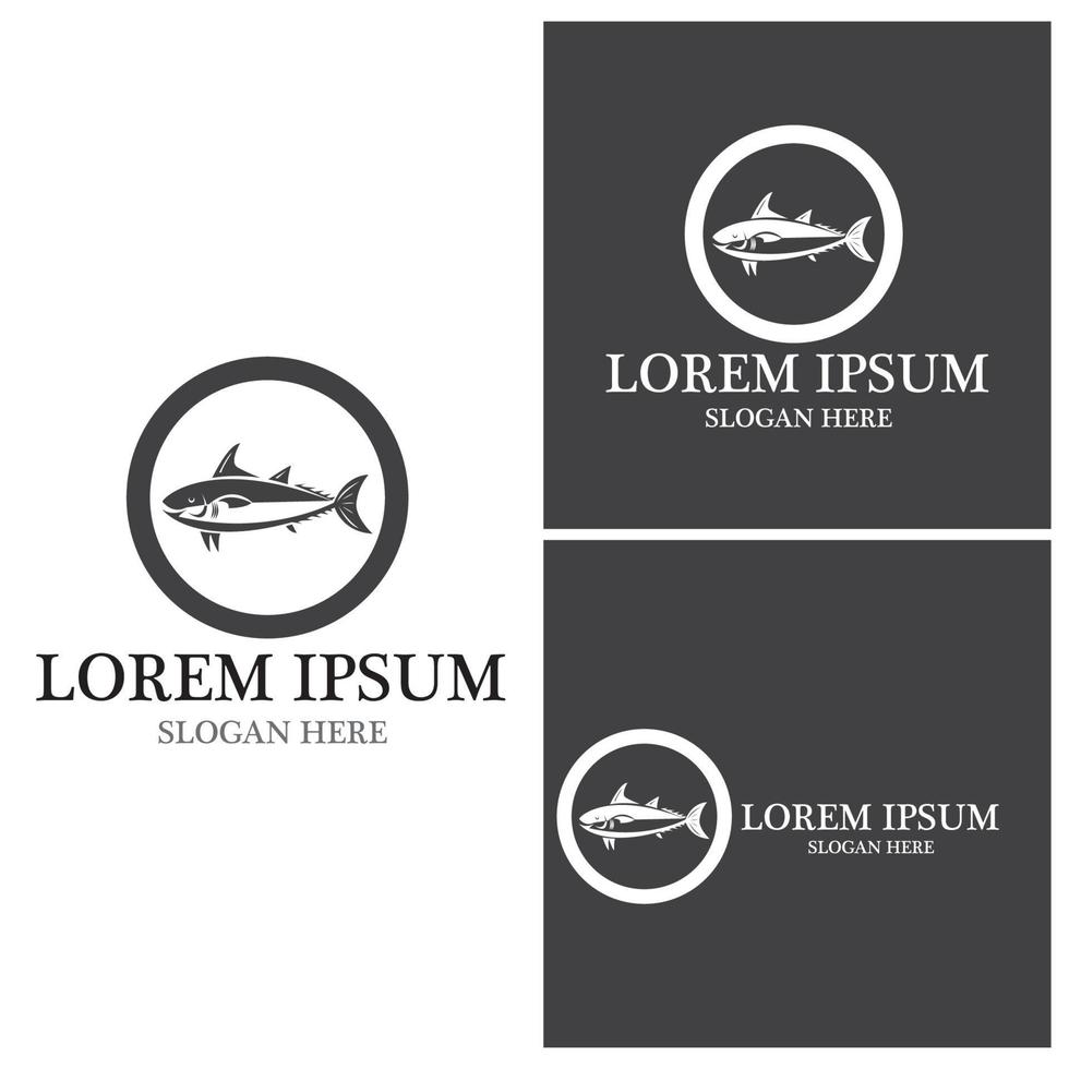 modèle de logo de poisson vecteur