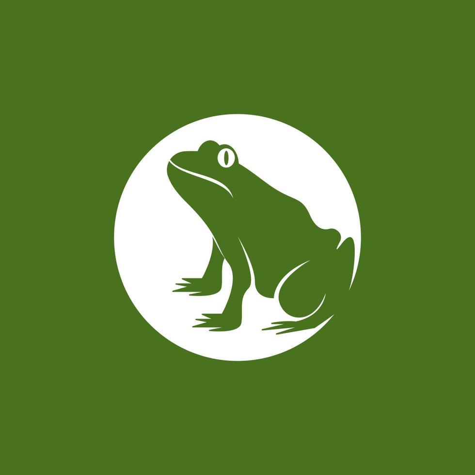 icône de grenouille verte et illustration vectorielle de symbole vecteur