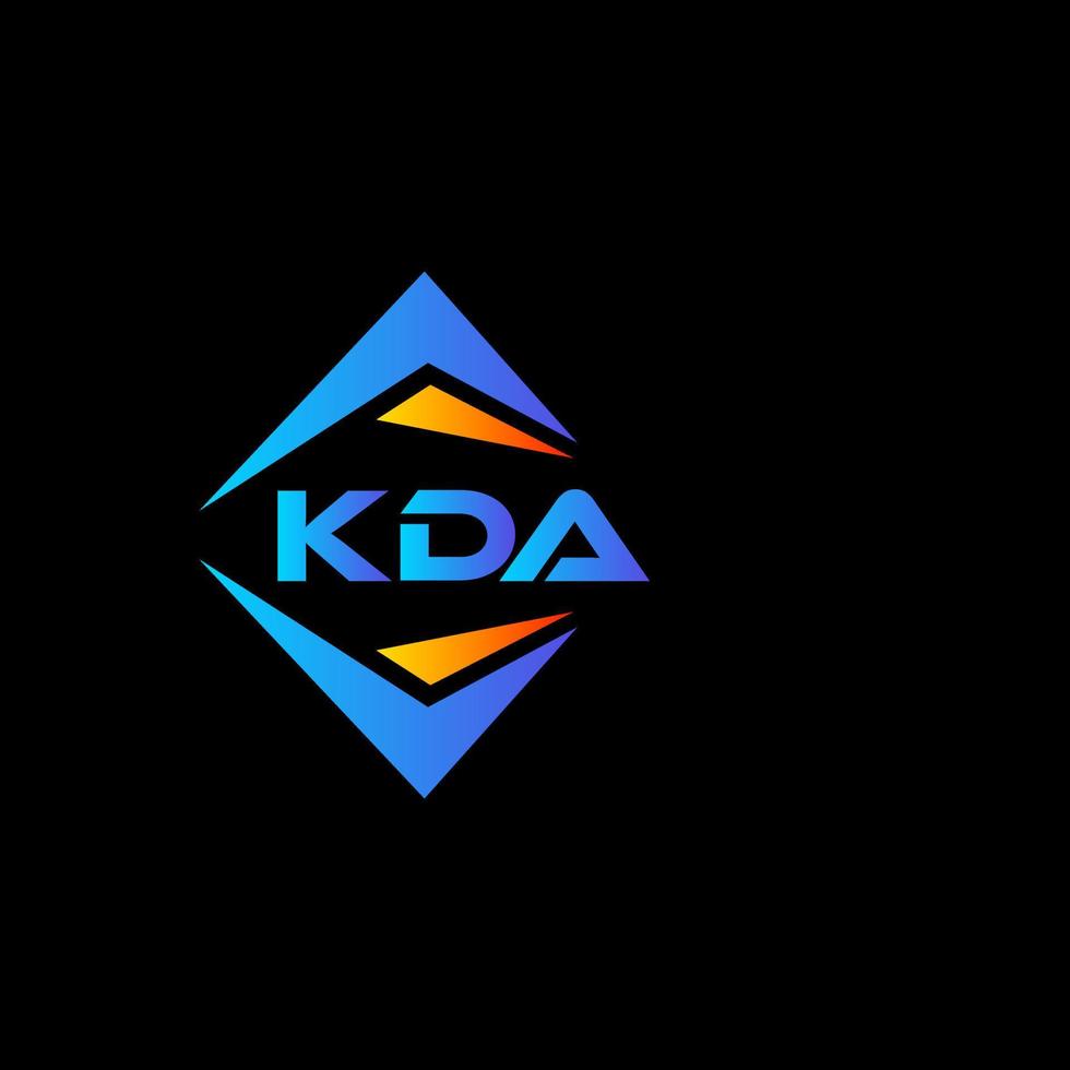 kda abstrait La technologie logo conception sur noir Contexte. kda Créatif initiales lettre logo concept. vecteur