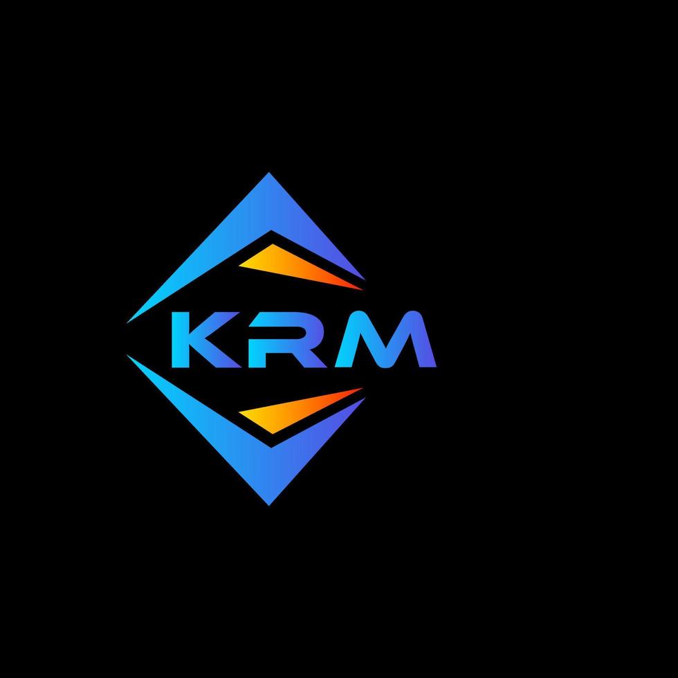 krm abstrait La technologie logo conception sur noir Contexte. krm Créatif initiales lettre logo concept. vecteur