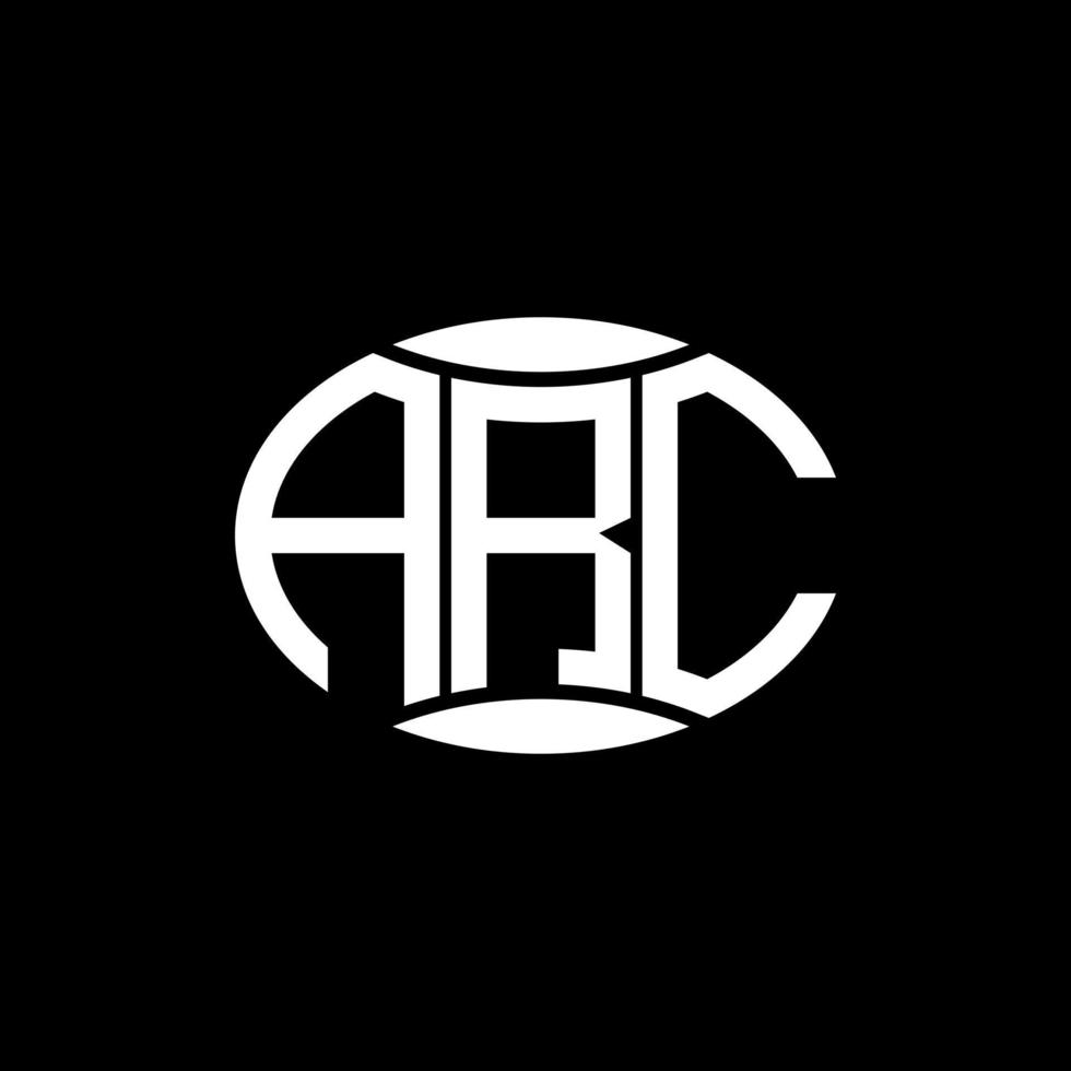 arc abstrait monogramme cercle logo conception sur noir Contexte. arc unique Créatif initiales lettre logo. vecteur