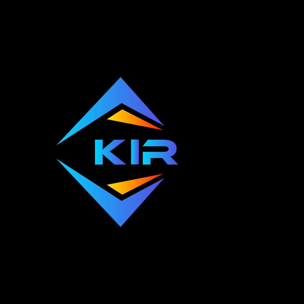 kir abstrait La technologie logo conception sur noir Contexte. kir Créatif initiales lettre logo concept. vecteur