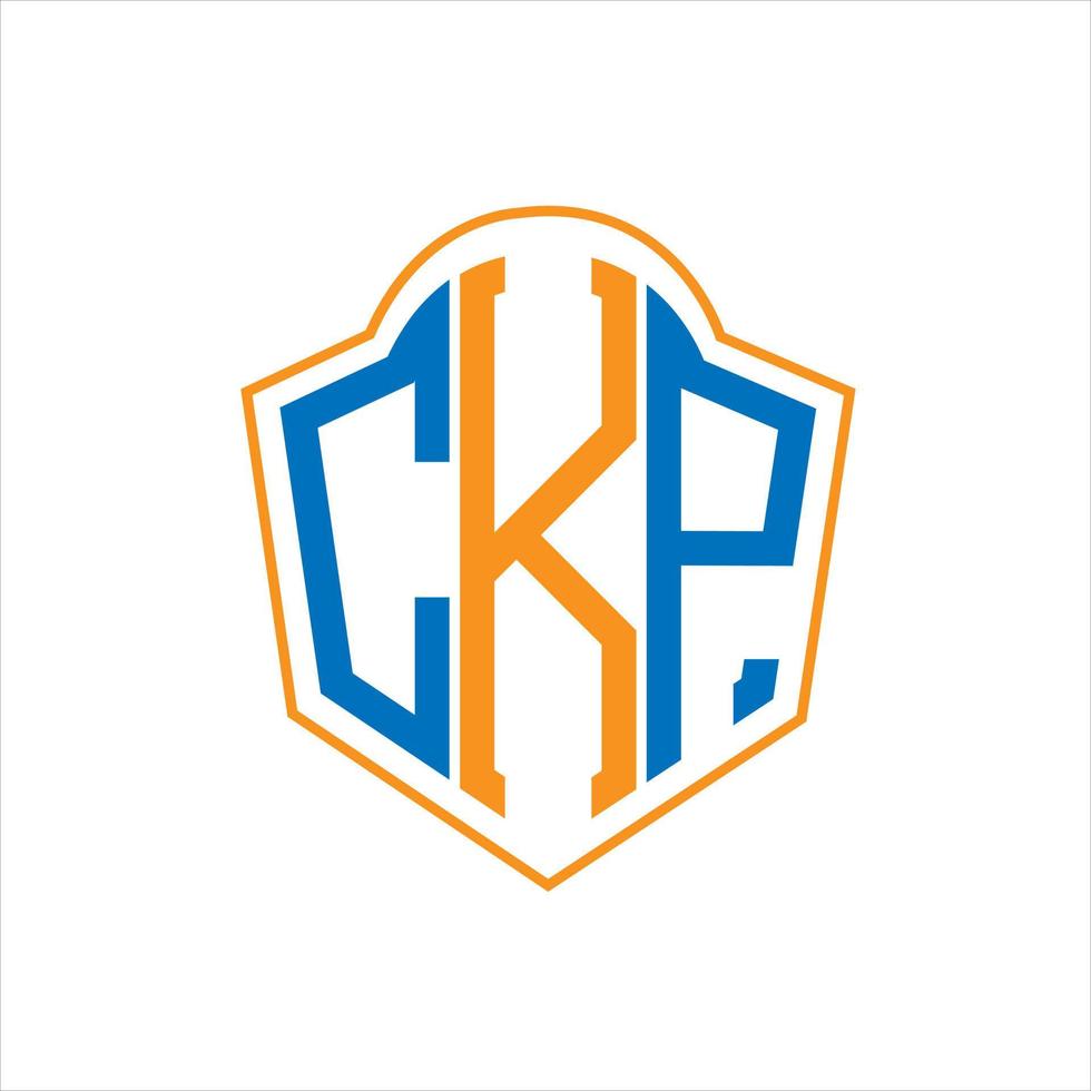 ckp abstrait monogramme bouclier logo conception sur blanc Contexte. ckp Créatif initiales lettre logo. vecteur