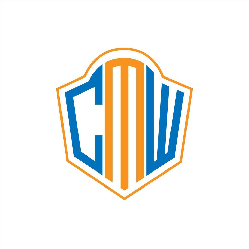 cmw abstrait monogramme bouclier logo conception sur blanc Contexte. cmw Créatif initiales lettre logo. vecteur