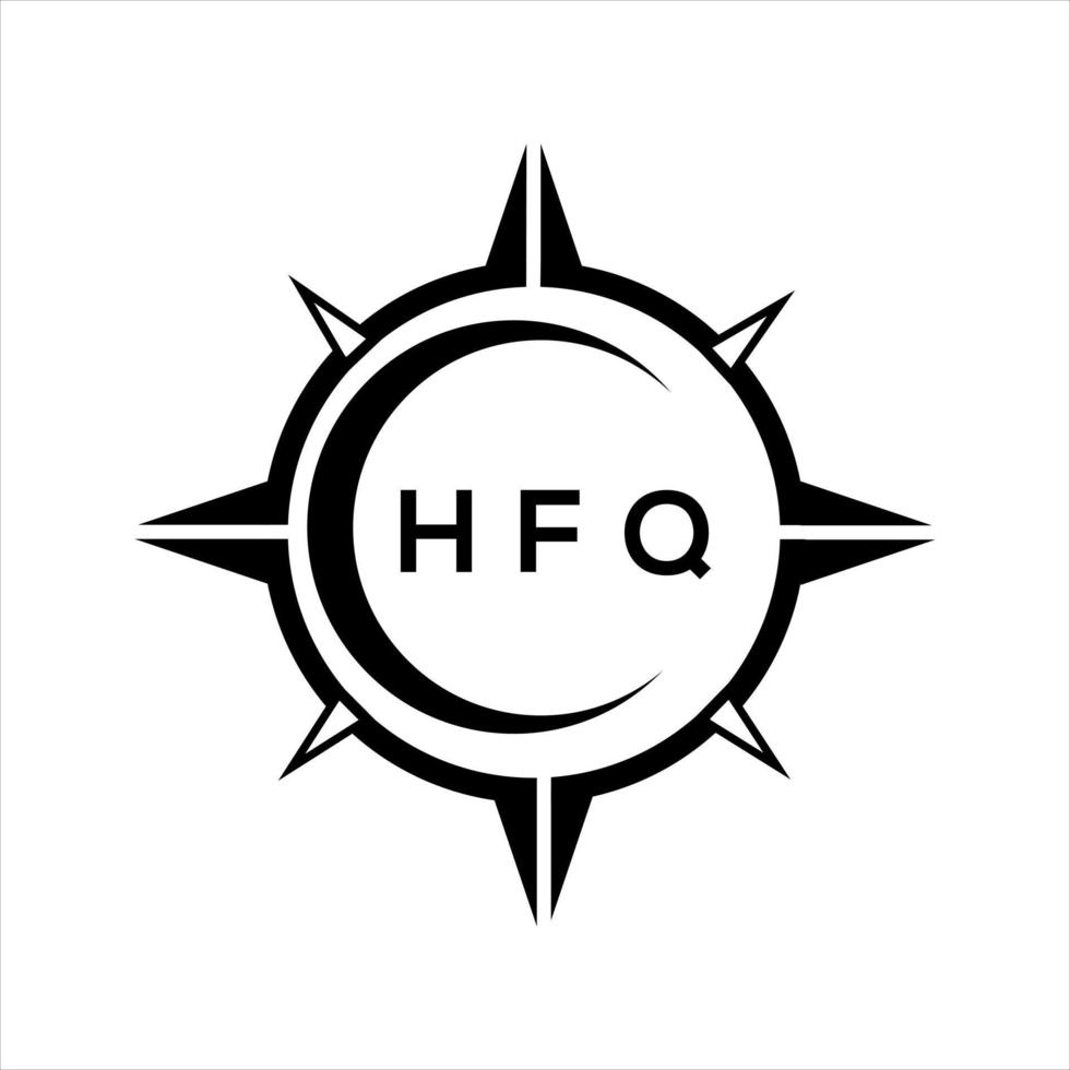 hfq abstrait La technologie cercle réglage logo conception sur blanc Contexte. hfq Créatif initiales lettre logo. vecteur