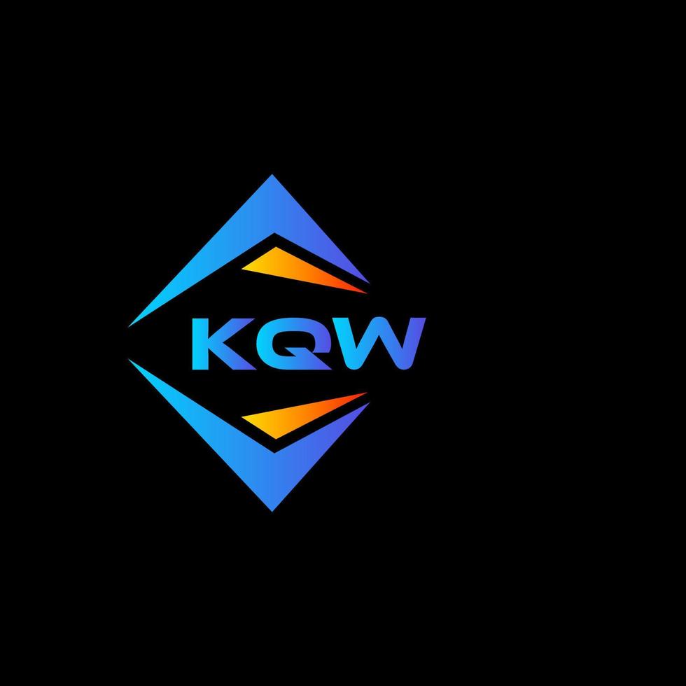 kqw abstrait La technologie logo conception sur noir Contexte. kqw Créatif initiales lettre logo concept. vecteur