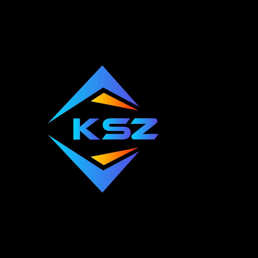 ksz abstrait La technologie logo conception sur noir Contexte. ksz Créatif initiales lettre logo concept. vecteur