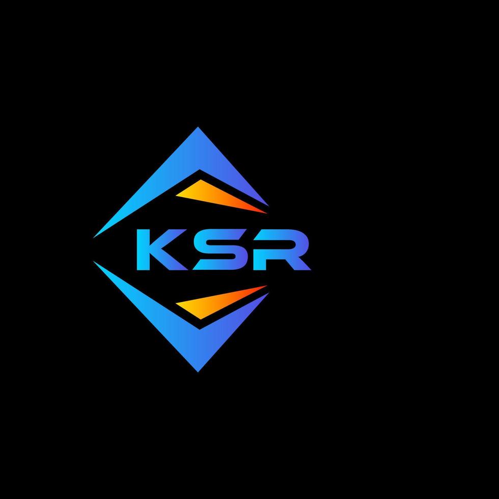ksr abstrait La technologie logo conception sur noir Contexte. ksr Créatif initiales lettre logo concept. vecteur