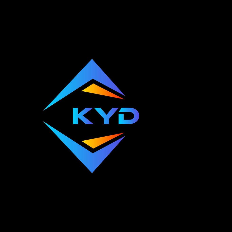 kyd abstrait La technologie logo conception sur noir Contexte. kyd Créatif initiales lettre logo concept. vecteur