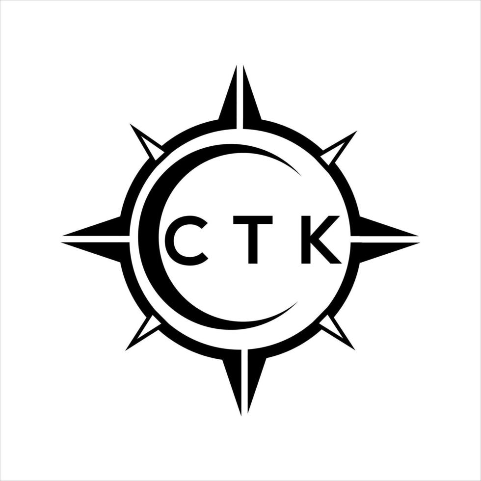 ctk abstrait La technologie cercle réglage logo conception sur blanc Contexte. ctk Créatif initiales lettre logo. vecteur