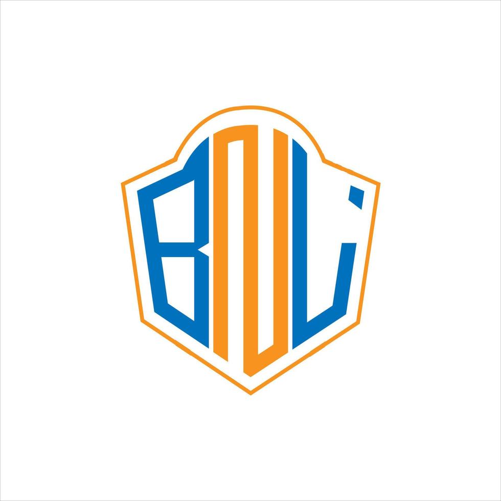 bnl abstrait monogramme bouclier logo conception sur blanc Contexte. bnl Créatif initiales lettre logo. vecteur