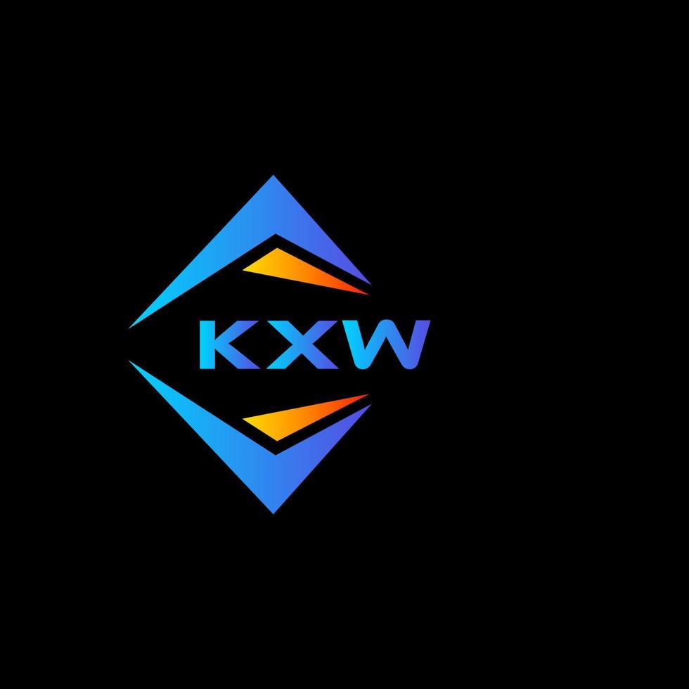 kxw abstrait La technologie logo conception sur noir Contexte. kxw Créatif initiales lettre logo concept. vecteur