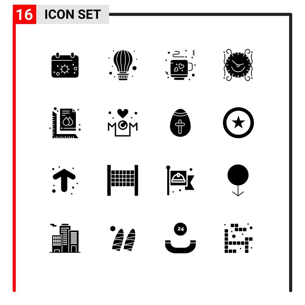 Stock vecteur icône pack de 16 ligne panneaux et symboles pour règle Accueil café décorer temps modifiable vecteur conception éléments