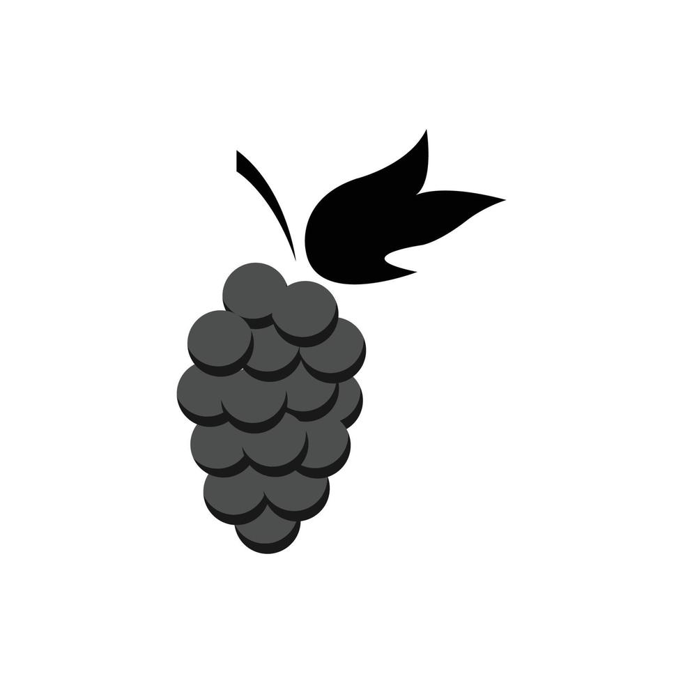 vecteur de logo de raisin