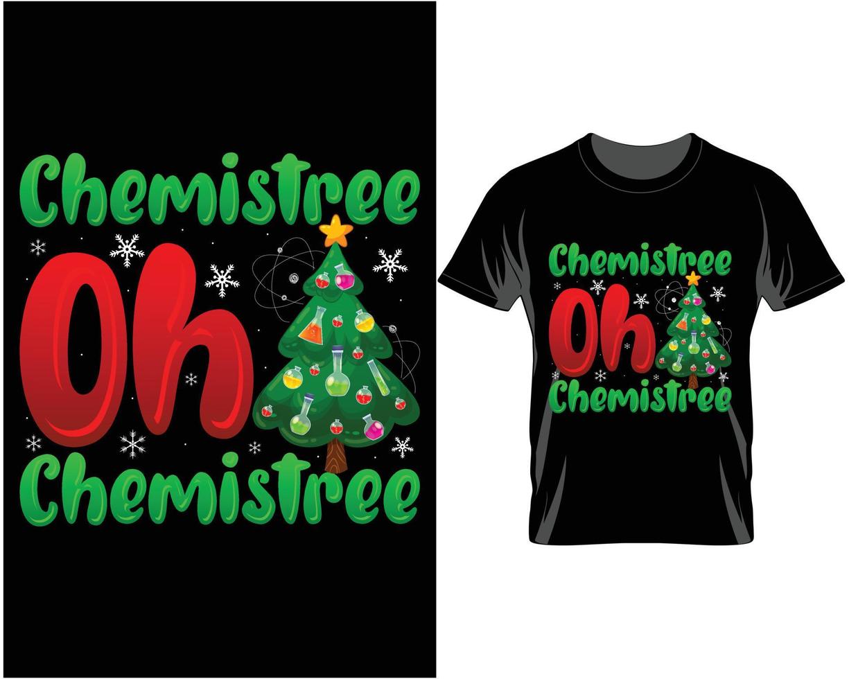 vecteur de conception de t shirt de noël moche chemistree