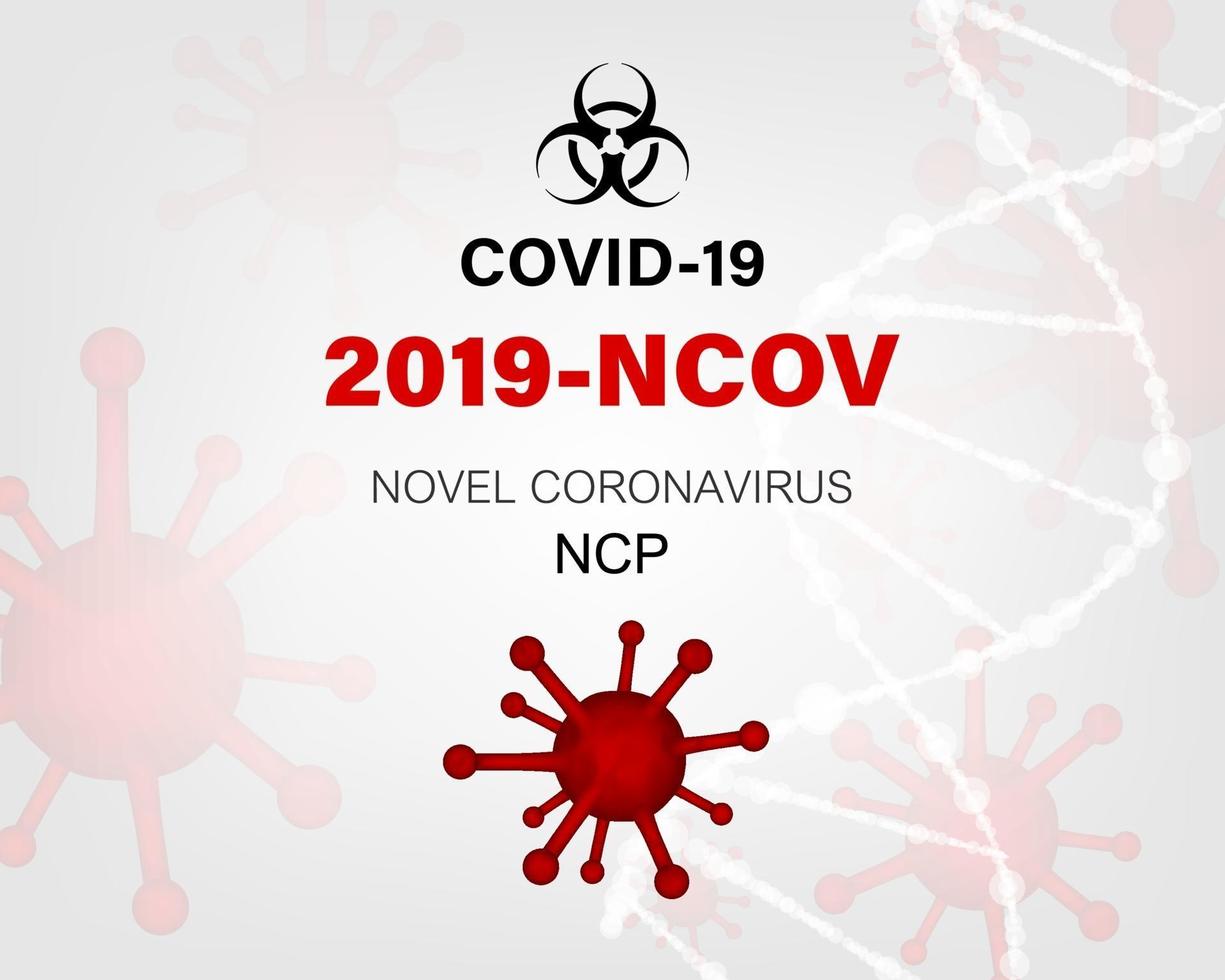 nouveau coronavirus 2019. virus covid 19ncp. vecteur