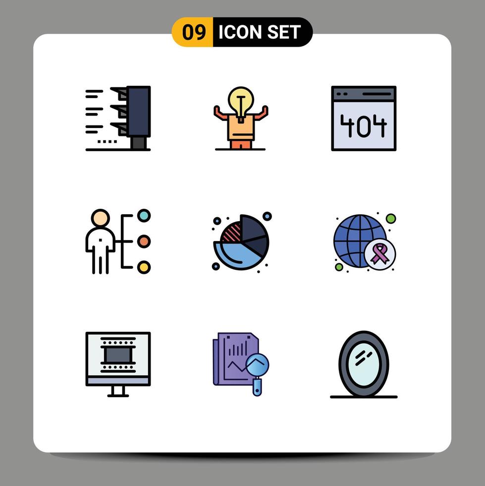 Stock vecteur icône pack de 9 ligne panneaux et symboles pour affaires la personne la communication emploi capacités modifiable vecteur conception éléments