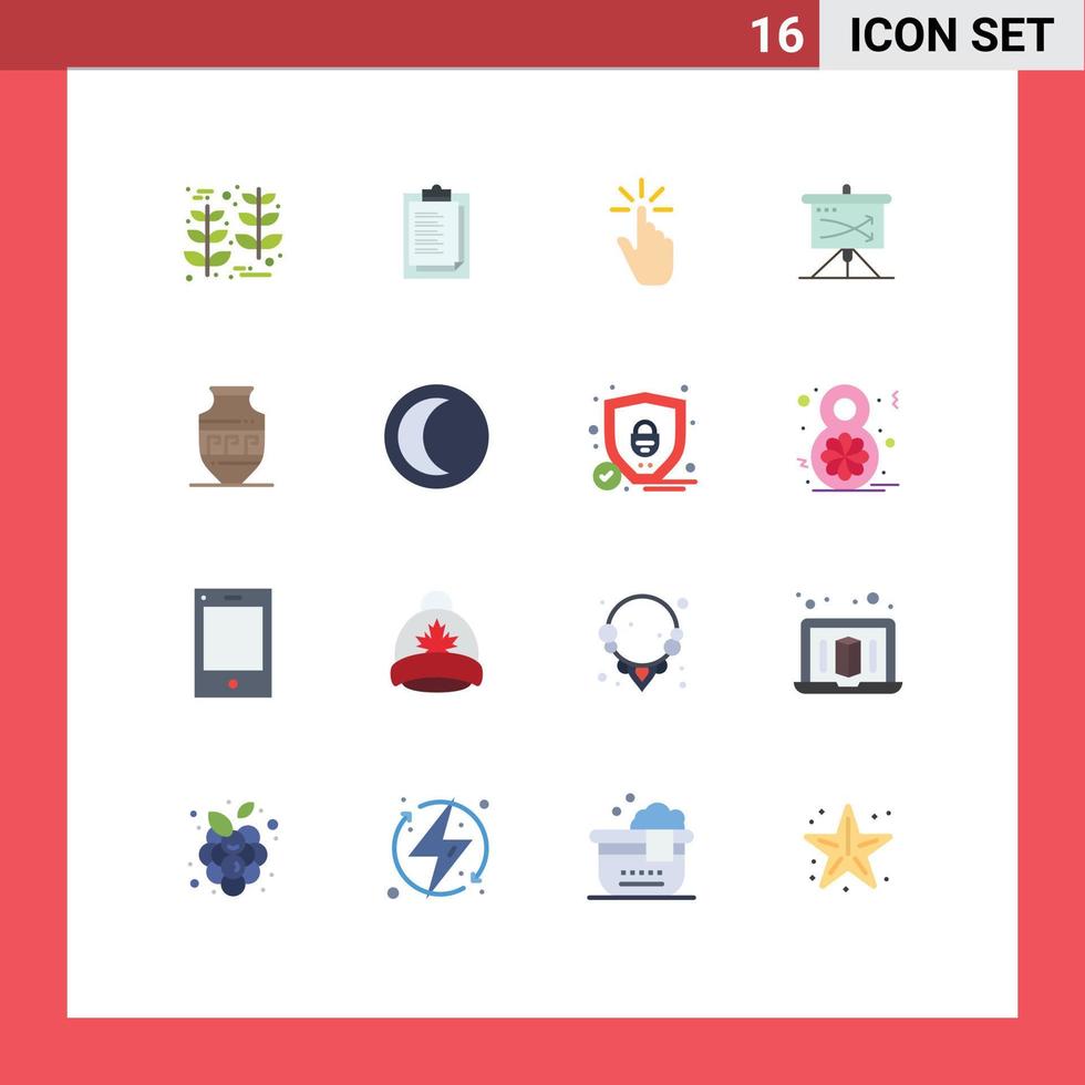 Stock vecteur icône pack de 16 ligne panneaux et symboles pour Planification affaires Cliquez sur stratégique main modifiable pack de Créatif vecteur conception éléments