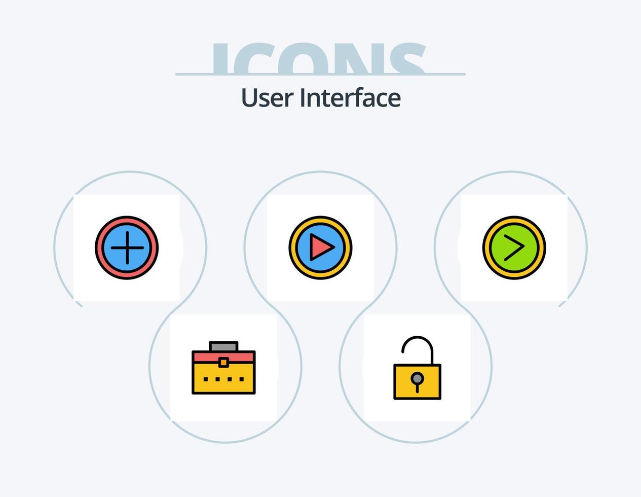utilisateur interface ligne rempli icône pack 5 icône conception. sécurise mot de passe. mot de passe. interface. serrure. objectif vecteur