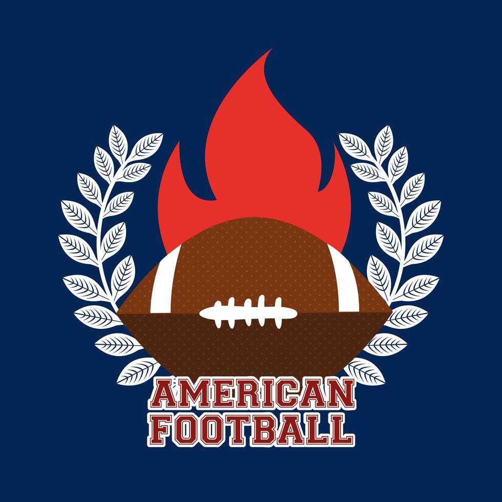 bannière de sport de football américain avec ballon vecteur