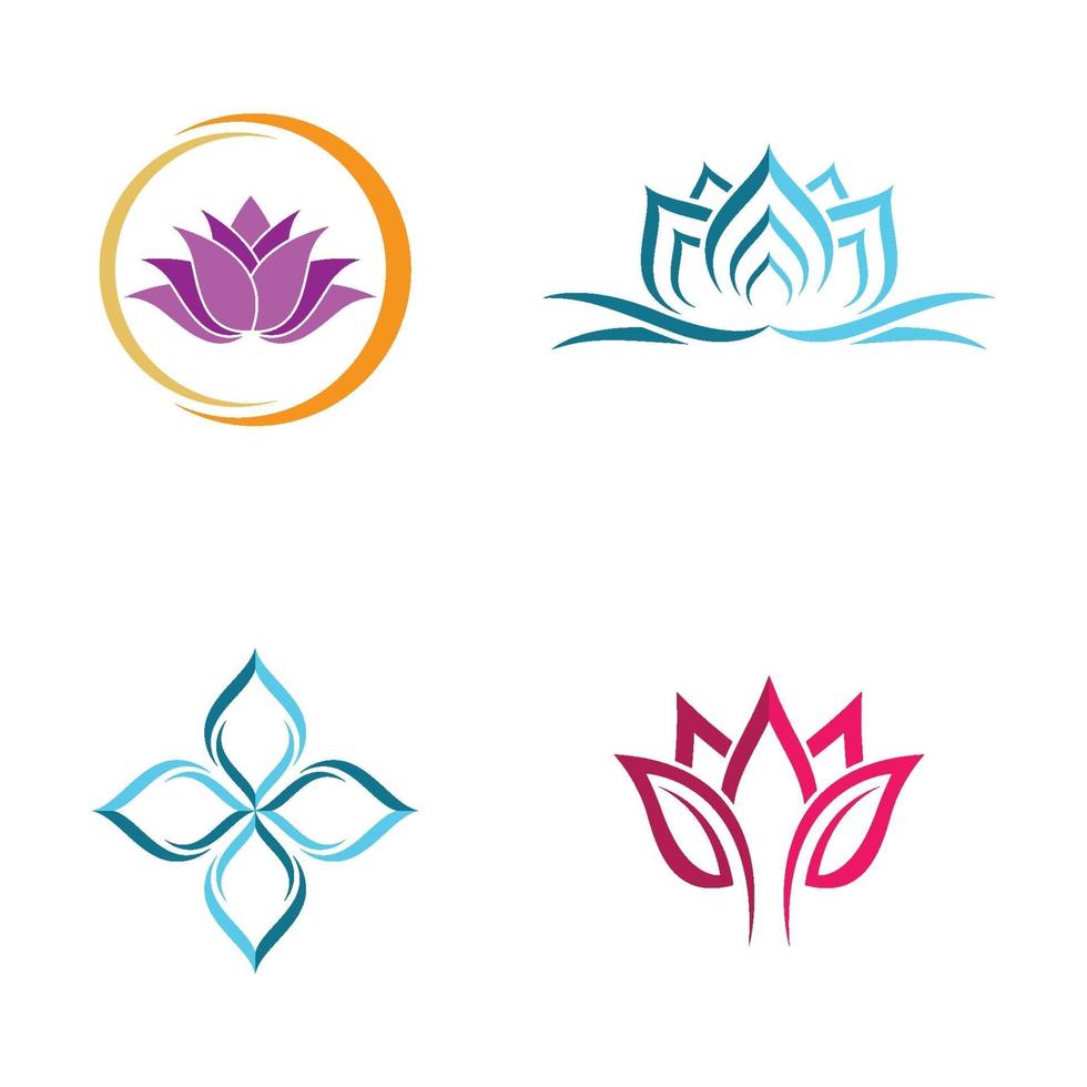 images de logo de lotus de beauté vecteur