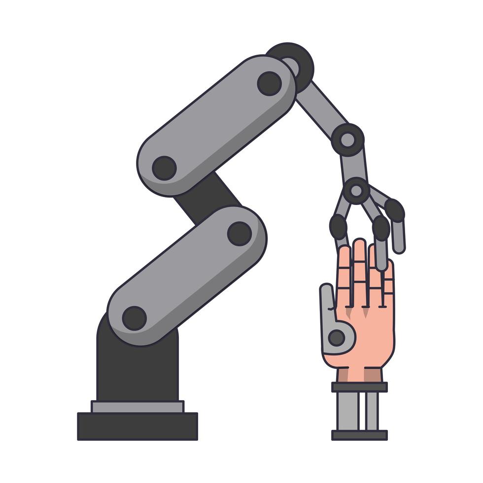 caricature de concept icônes intelligence artificielle vecteur