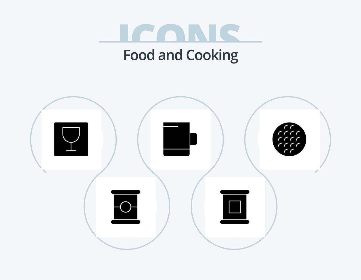 nourriture glyphe icône pack 5 icône conception. . viennois. photo. aliments. Belge vecteur
