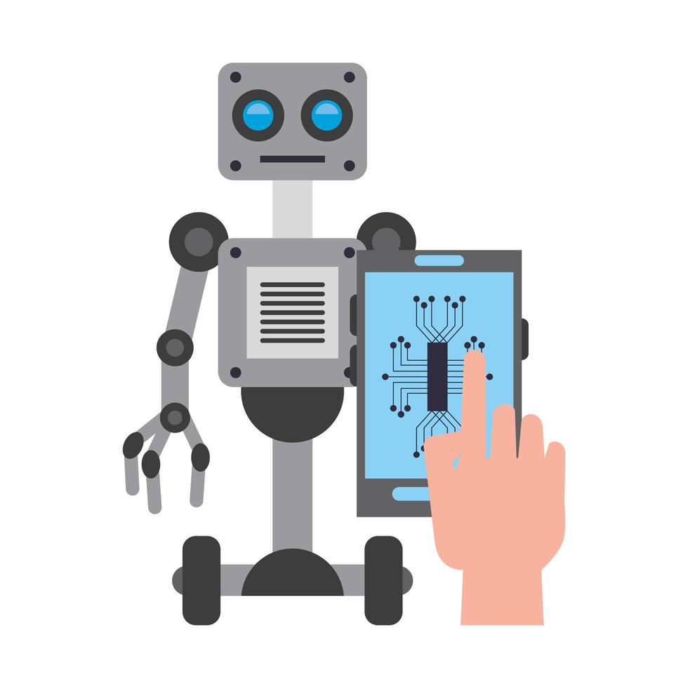 caricature de concept icônes intelligence artificielle vecteur