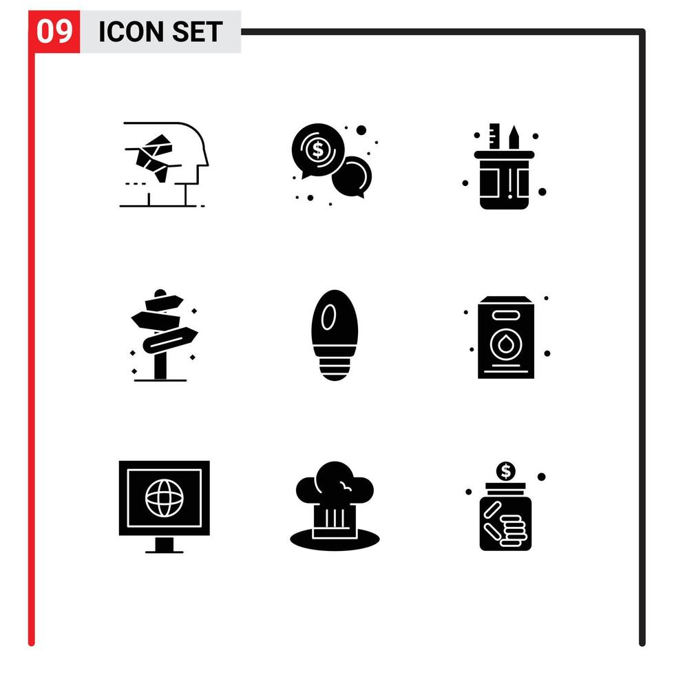 ensemble de 9 moderne ui Icônes symboles panneaux pour Publier plage la communication pot stylo modifiable vecteur conception éléments