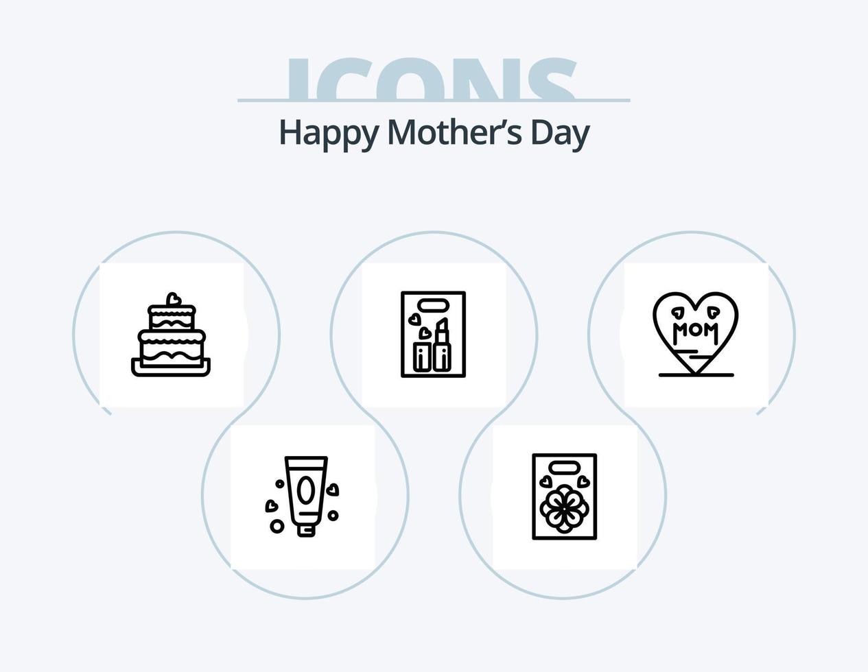 content les mères journée ligne icône pack 5 icône conception. . enfant se soucier logo. mains. enfant se soucier. mains vecteur