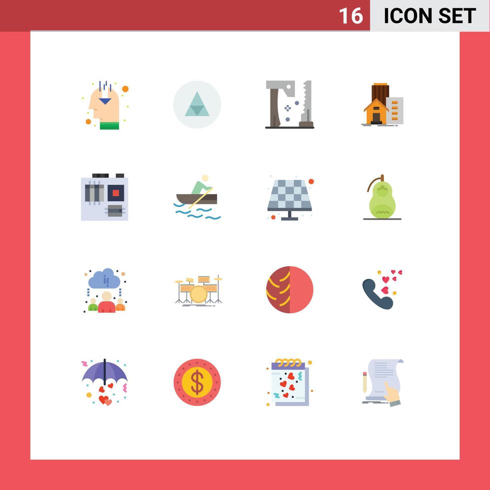 Stock vecteur icône pack de 16 ligne panneaux et symboles pour Bureau réel symboles biens outils modifiable pack de Créatif vecteur conception éléments