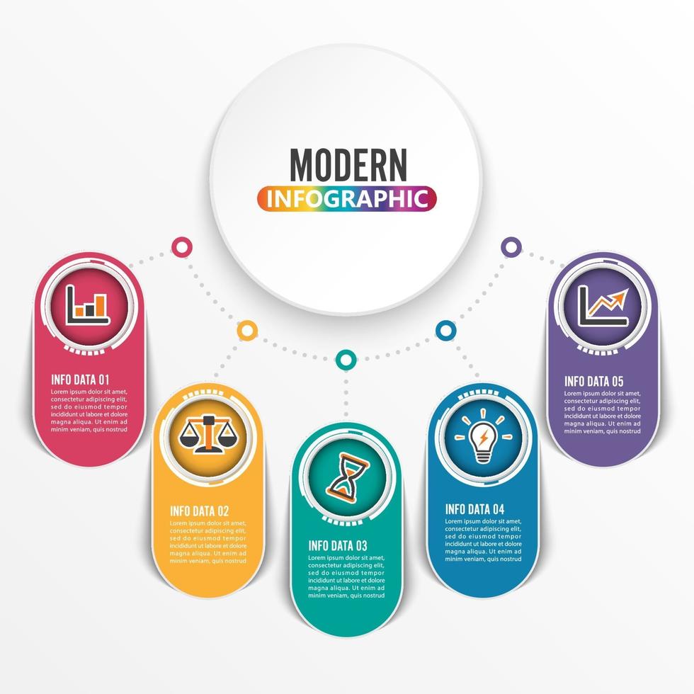 modèle d'options de nombre infographie abstraite. illustration vectorielle. peut être utilisé pour la mise en page du flux de travail, le diagramme, les options d'étape commerciale, la bannière, la conception Web. vecteur