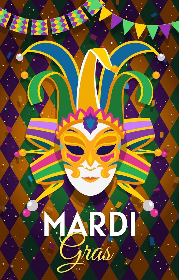 masque de fête mardi gras vecteur