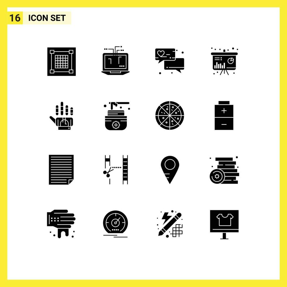 ensemble de 16 moderne ui Icônes symboles panneaux pour gouter information Matériel Ventes graphique modifiable vecteur conception éléments