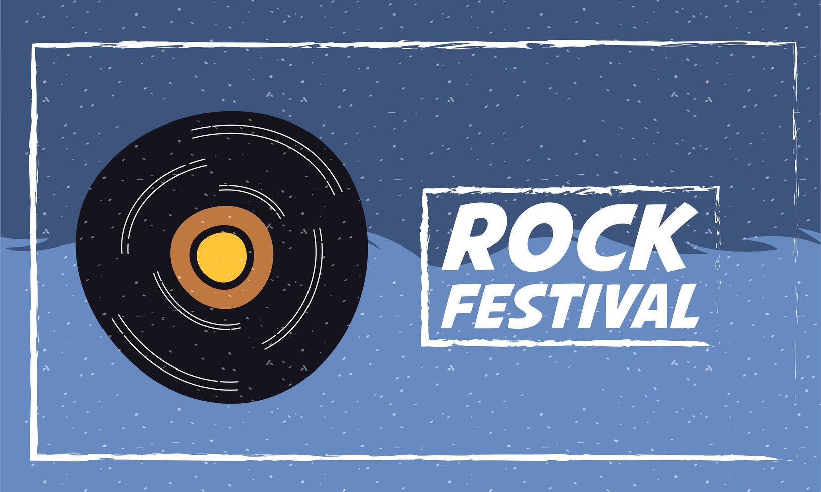 affiche d'invitation au divertissement du festival de rock vecteur