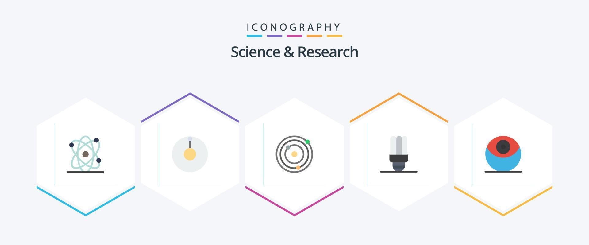 science 25 plat icône pack comprenant . énergie économie. . planète vecteur