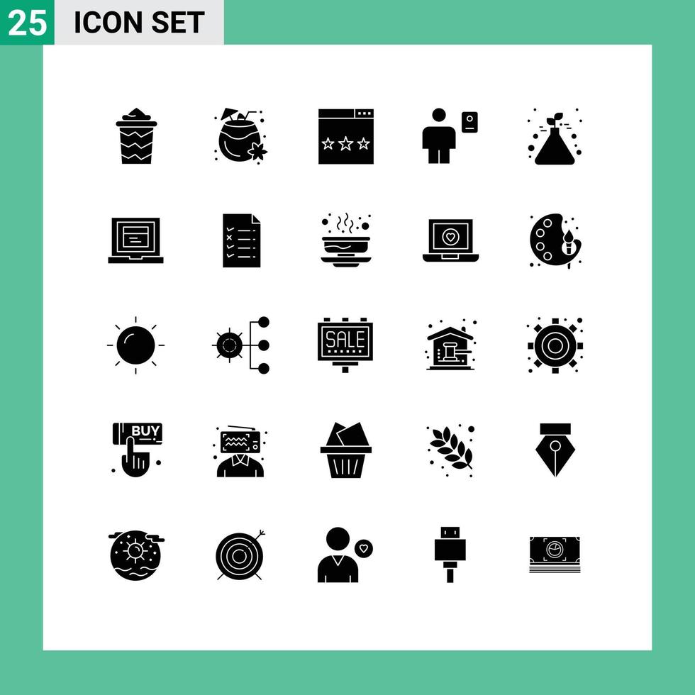 Stock vecteur icône pack de 25 ligne panneaux et symboles pour profil la description moteur corps chercher modifiable vecteur conception éléments