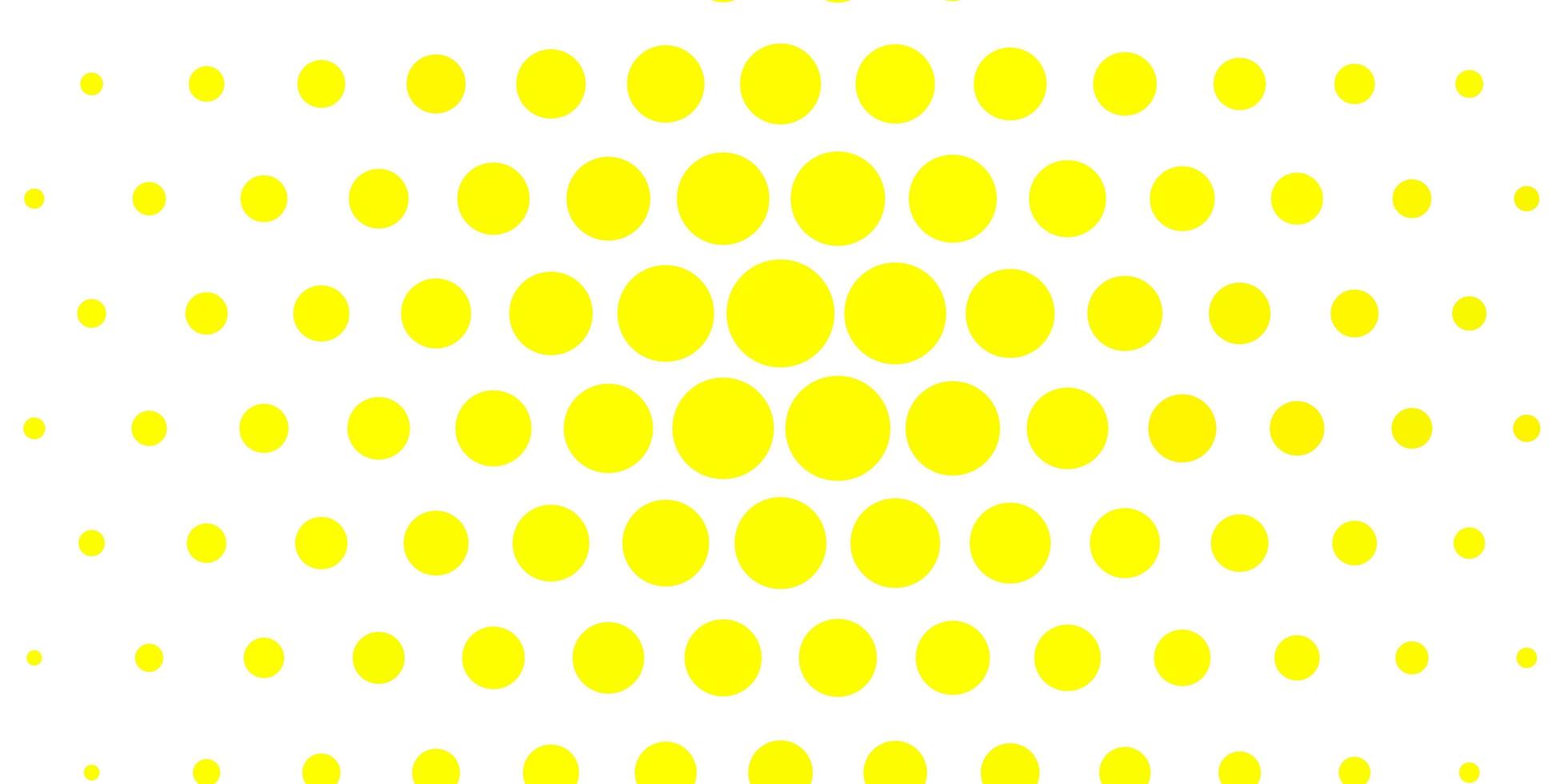 modèle vectoriel jaune clair avec des cercles.