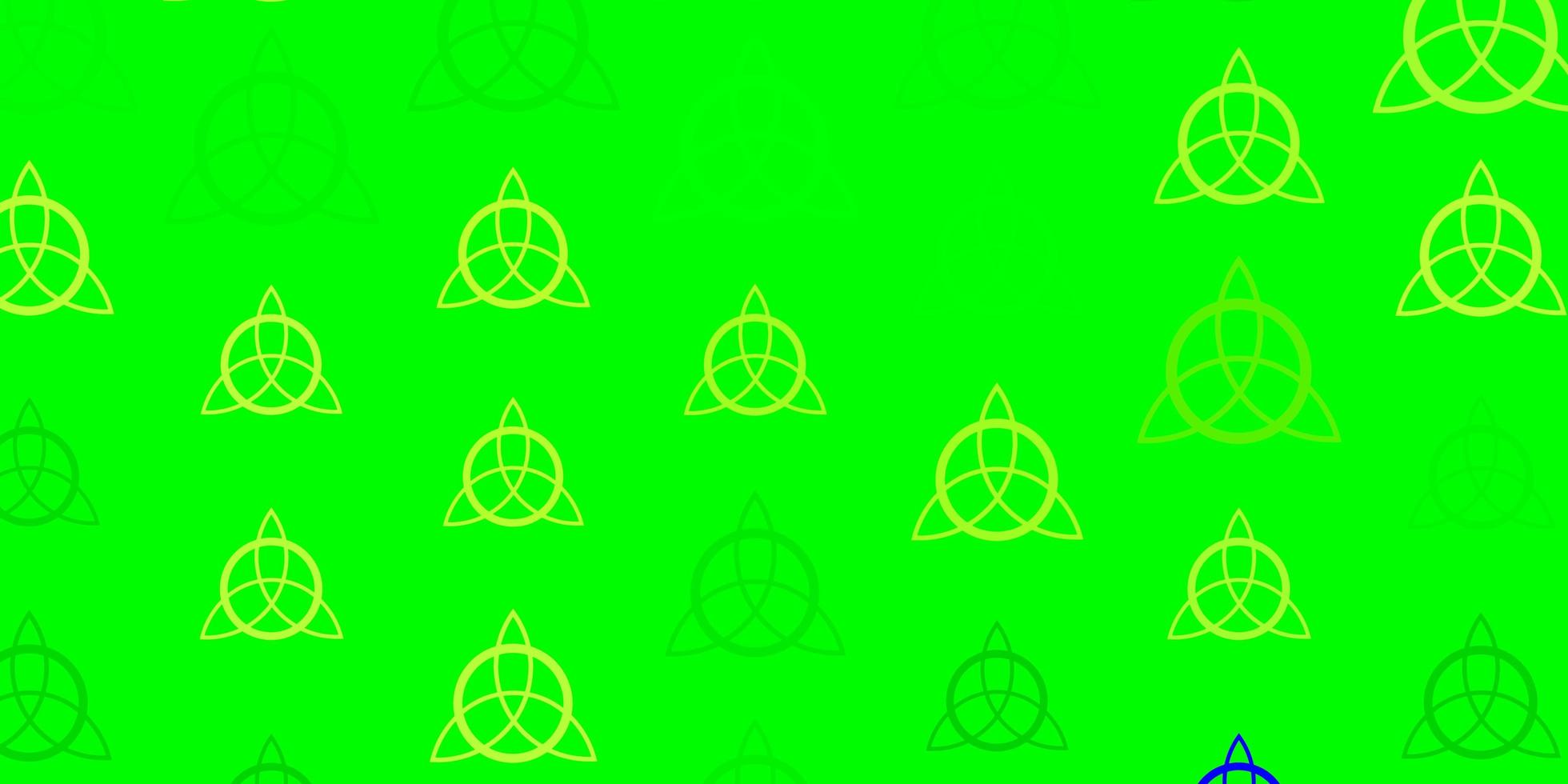 modèle vectoriel vert clair avec des éléments magiques.
