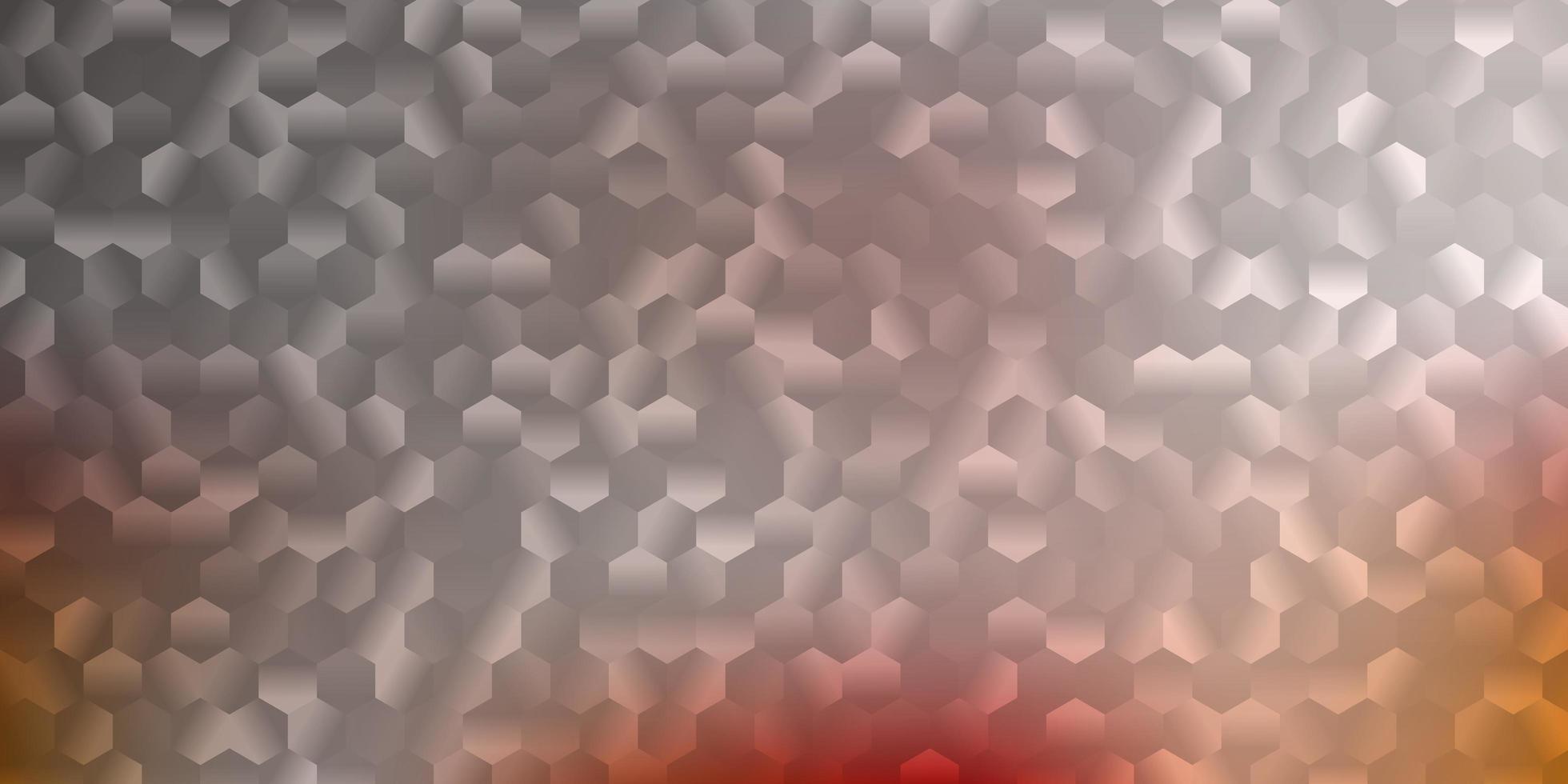 modèle vectoriel rouge clair avec des hexagones.