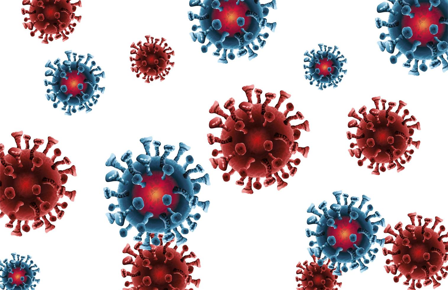 fond de particules pandémiques de virus corona vecteur