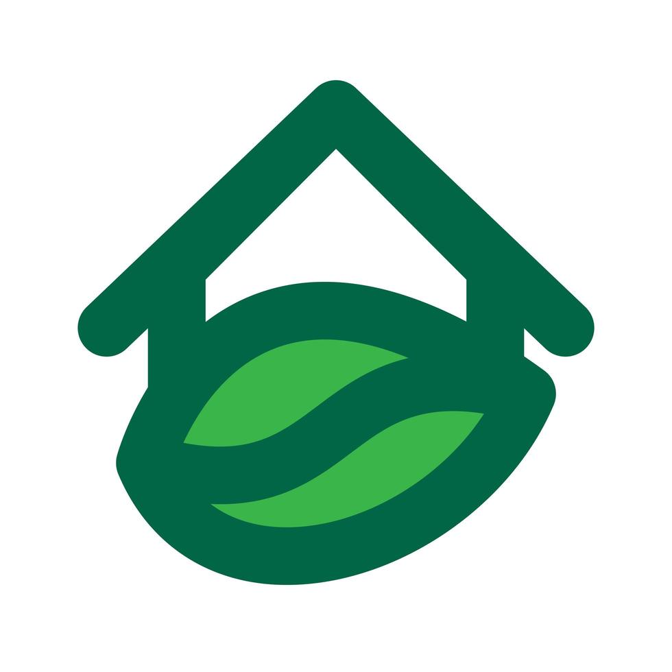 logo maison écologique vecteur