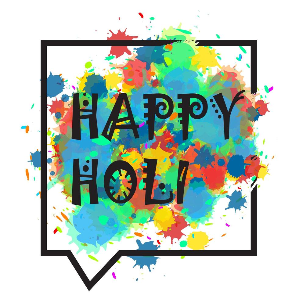 joyeux festival de holi vecteur