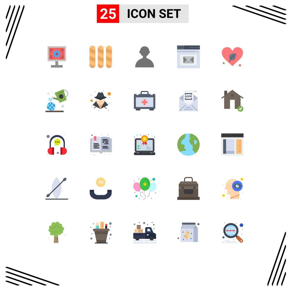 Stock vecteur icône pack de 25 ligne panneaux et symboles pour monde cœur utilisateur la toile courrier modifiable vecteur conception éléments
